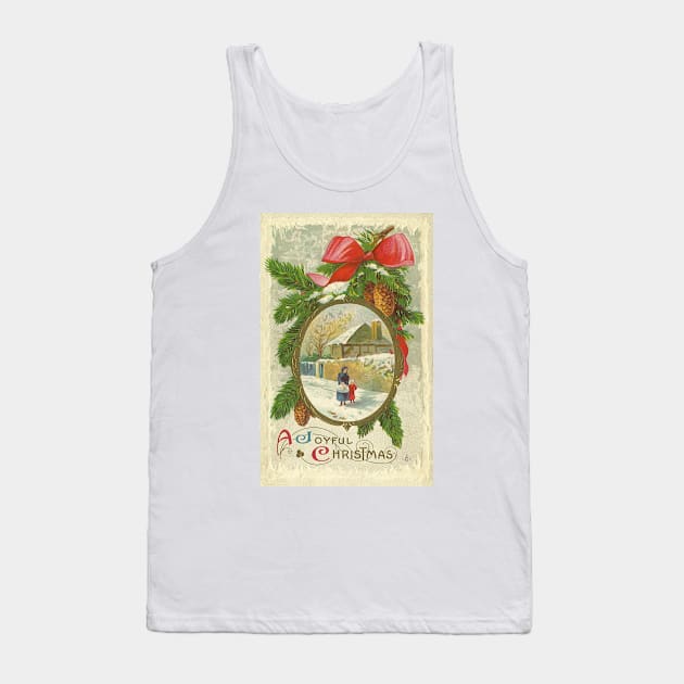 Vintage A Joyful Christmas Walk with Mother Tank Top by ButterflyInTheAttic